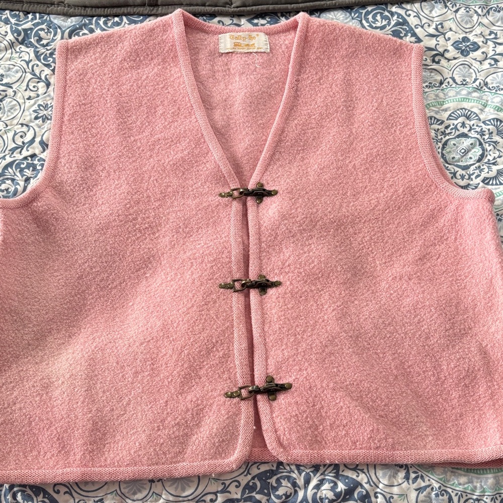 Tally Ho Pink Women's Cardigan Vest